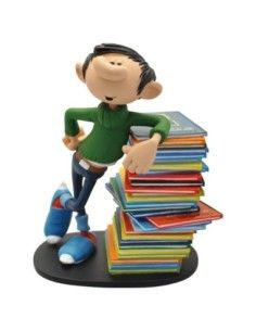 Gaston Statue Gaston Stack of Comics 16 cm  PLASTOY