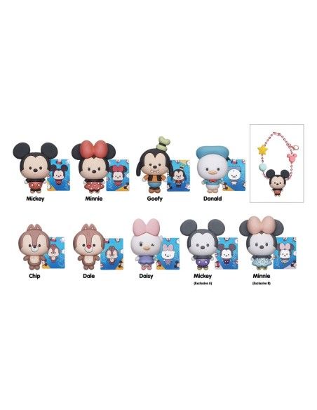 Disney Charm PVC Bag Clips Mickey & Friends Display (24)