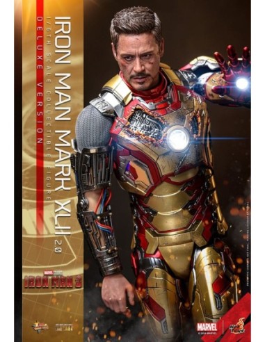 Iron Man 3 Movie Masterpiece Diecast Action Figure 1/6 Iron Man Mark XLII (2.0) Deluxe 32 cm