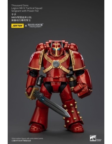 Warhammer The Horus Heresy Action Figure 1/18 Thousand Sons Legion MK IV Tactical Squad Sergeant with Power Fist 12 cm