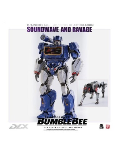 Transformers Bumblebee DLX Action Figure 2-Pack 1/6 Soundwave & Ravage 28 cm  Threezero